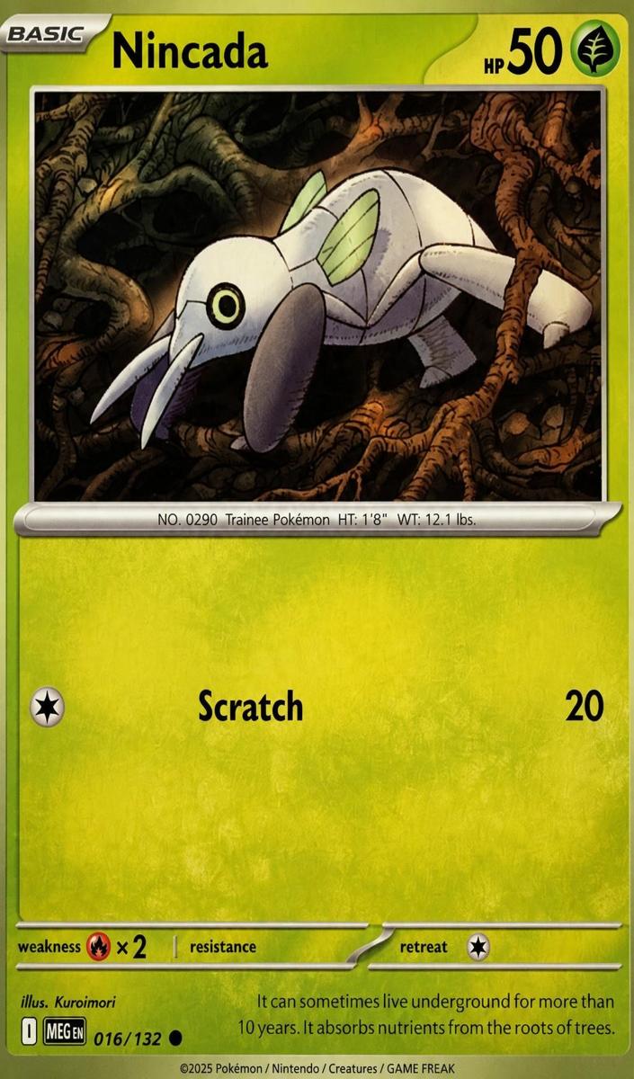 Nincada 2025 Pokemon Mega Evolution