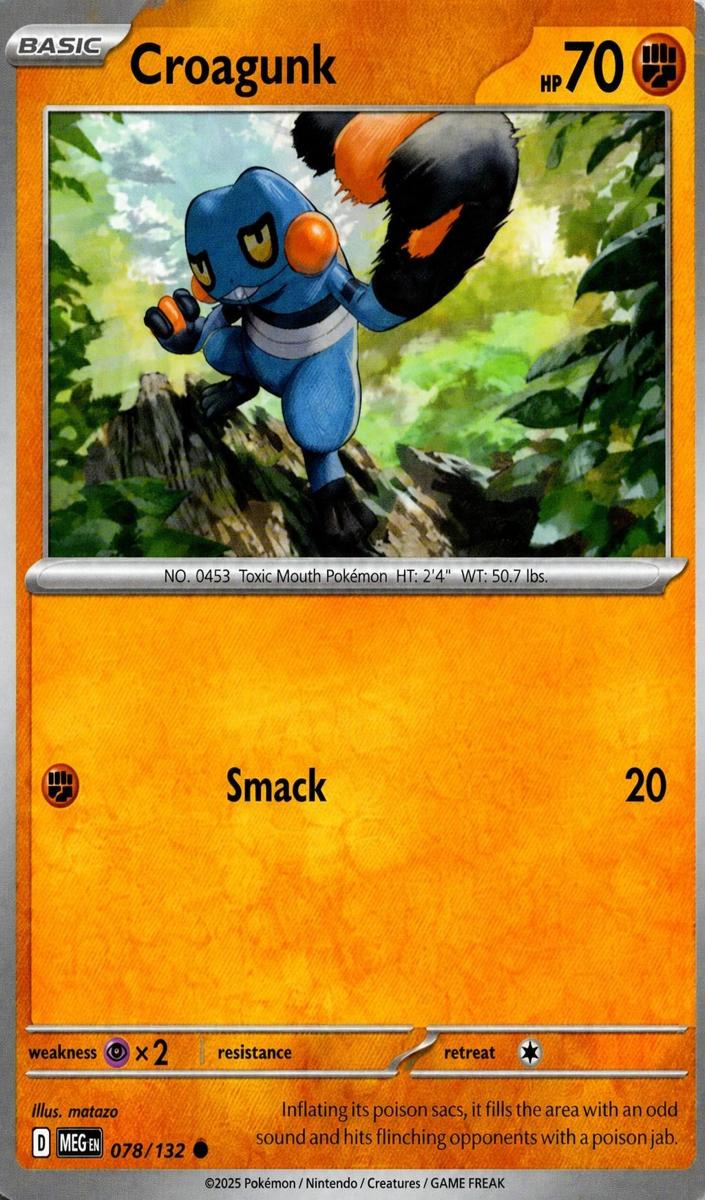 Croagunk 2025 Pokemon Mega Evolution