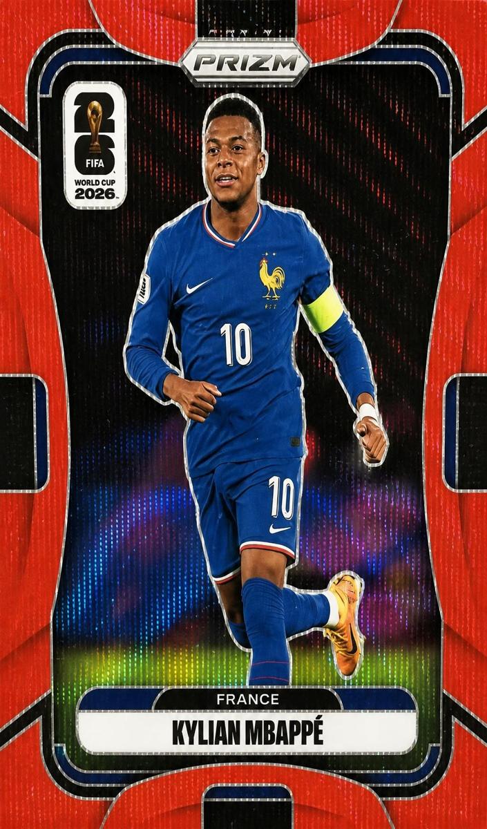 2026 Panini Prizm FIFA World Cup Kylian Mbappe [Red Wave] #40 card