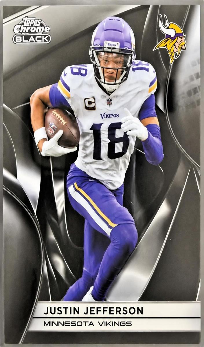 2025 Topps Chrome Black Justin Jefferson #66 card