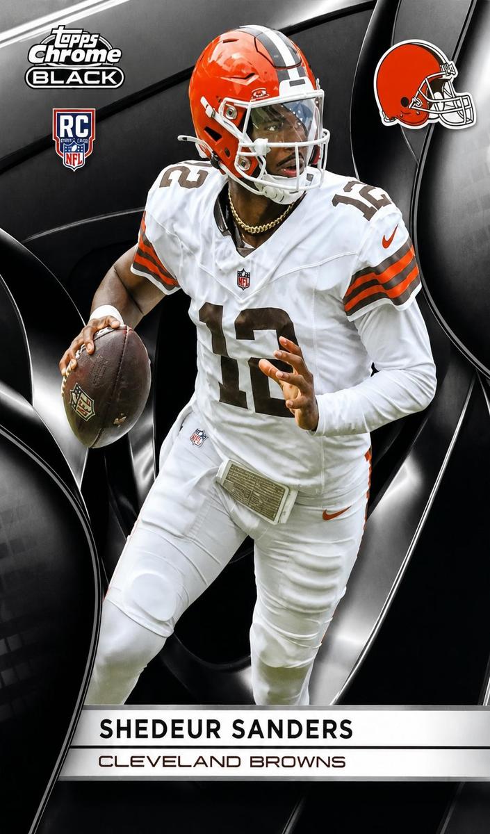 Shedeur Sanders - 2025 Topps Chrome Black Football