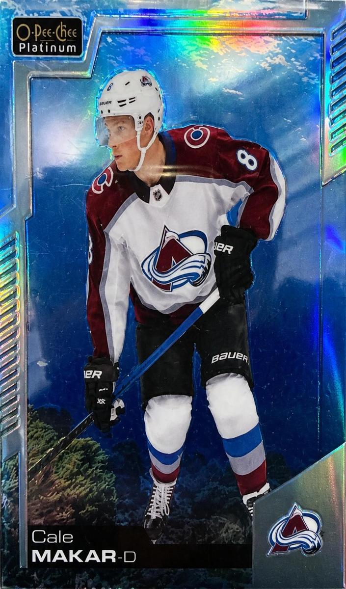 2020 O-Pee-Chee Platinum Cale Makar [Aquamarine] #140 card