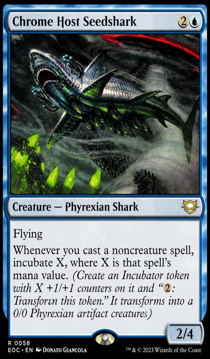 Chrome Host Seedshark - 2025 Magic The Gathering Edge of Eternity Commander