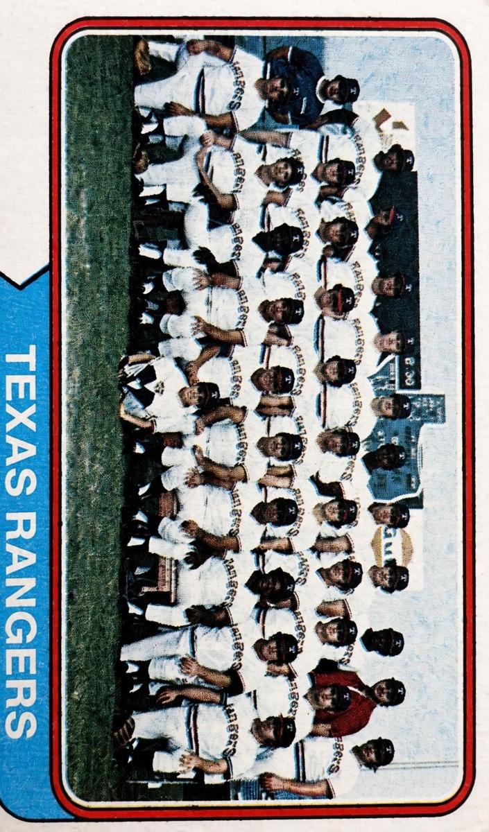 1974 Topps Rangers Team #184 card