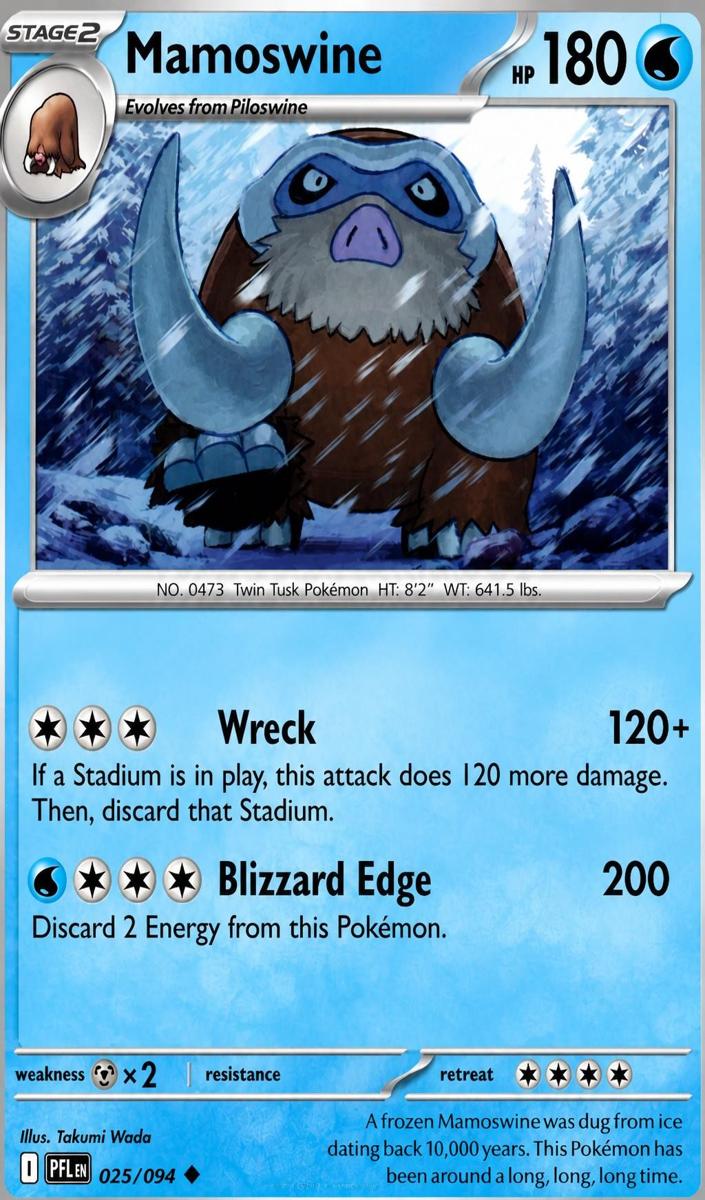 Mamoswine 2025 Pokemon Mega Evolution Phantasmal Flames