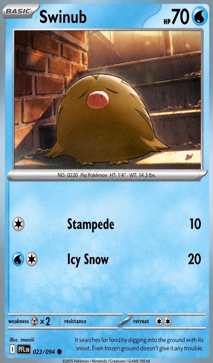 Swinub 2025 Pokemon Mega Evolution Phantasmal Flames