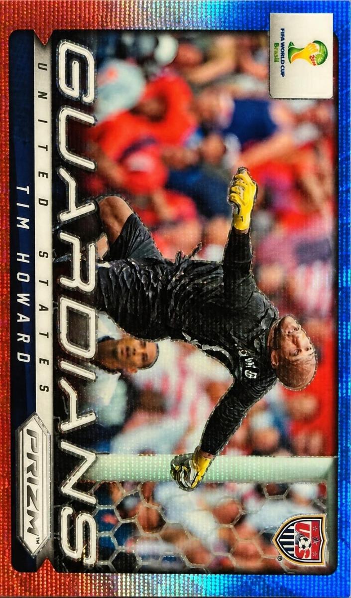 2014 Panini Prizm World Cup Tim Howard [Blue & Red Blue Wave] #24 card