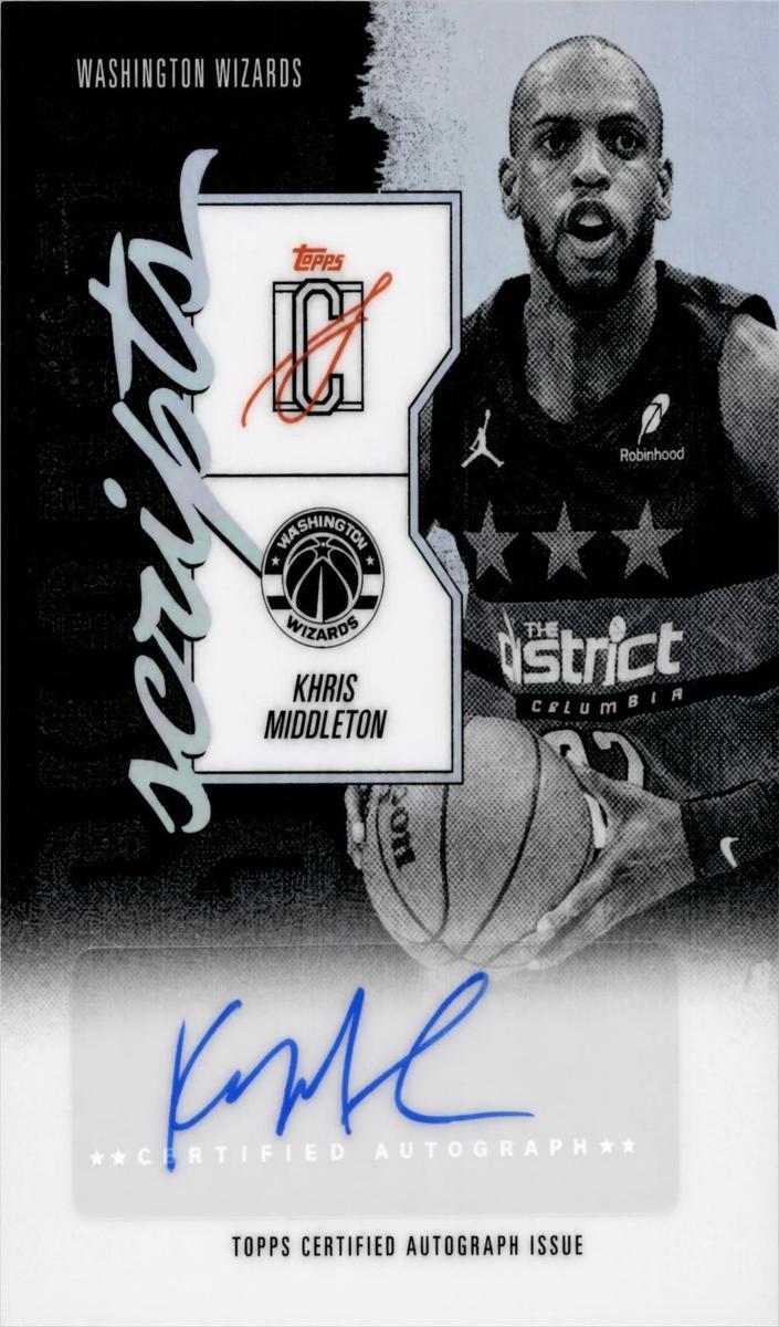 Khris Middleton 2025 Topps Signature Class Shadow Scripts Basketball