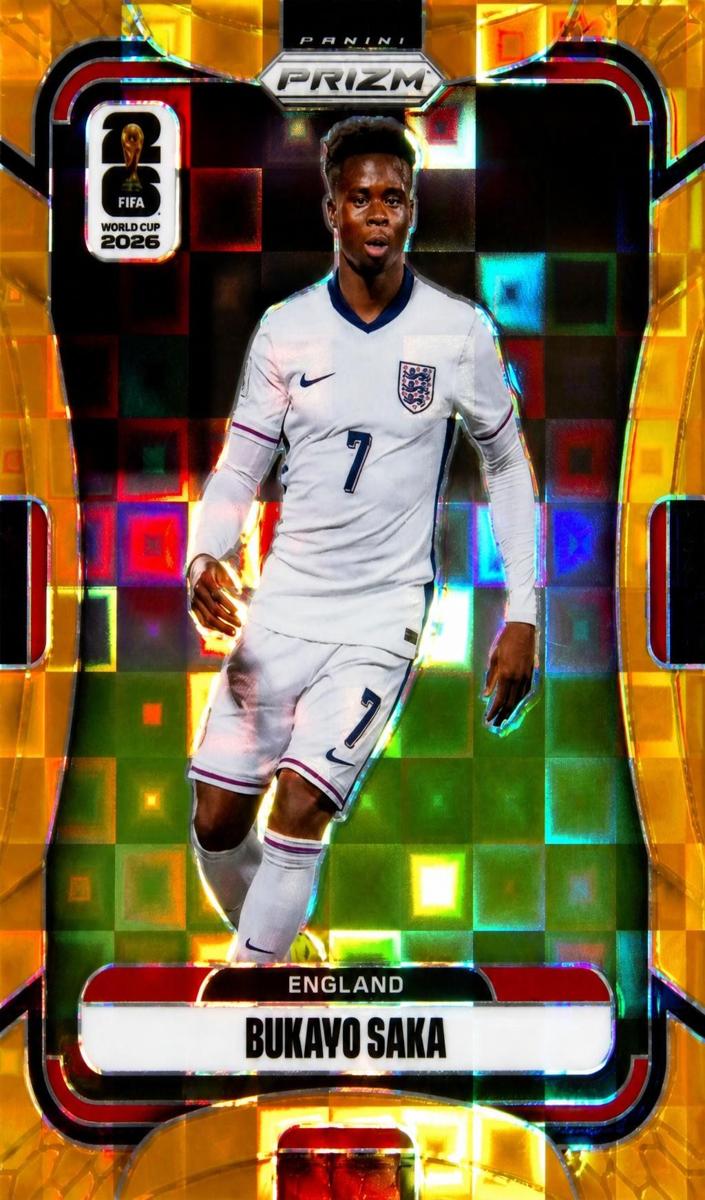 2026 Panini Prizm FIFA World Cup Bukayo Saka [Orange Pandora] #100 card