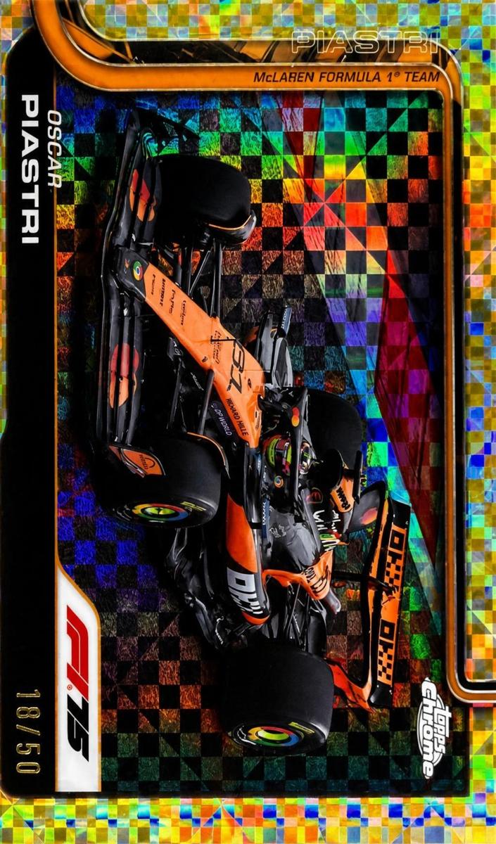 2025 Oscar Piastri [Gold Checker Flag Refractor] #78