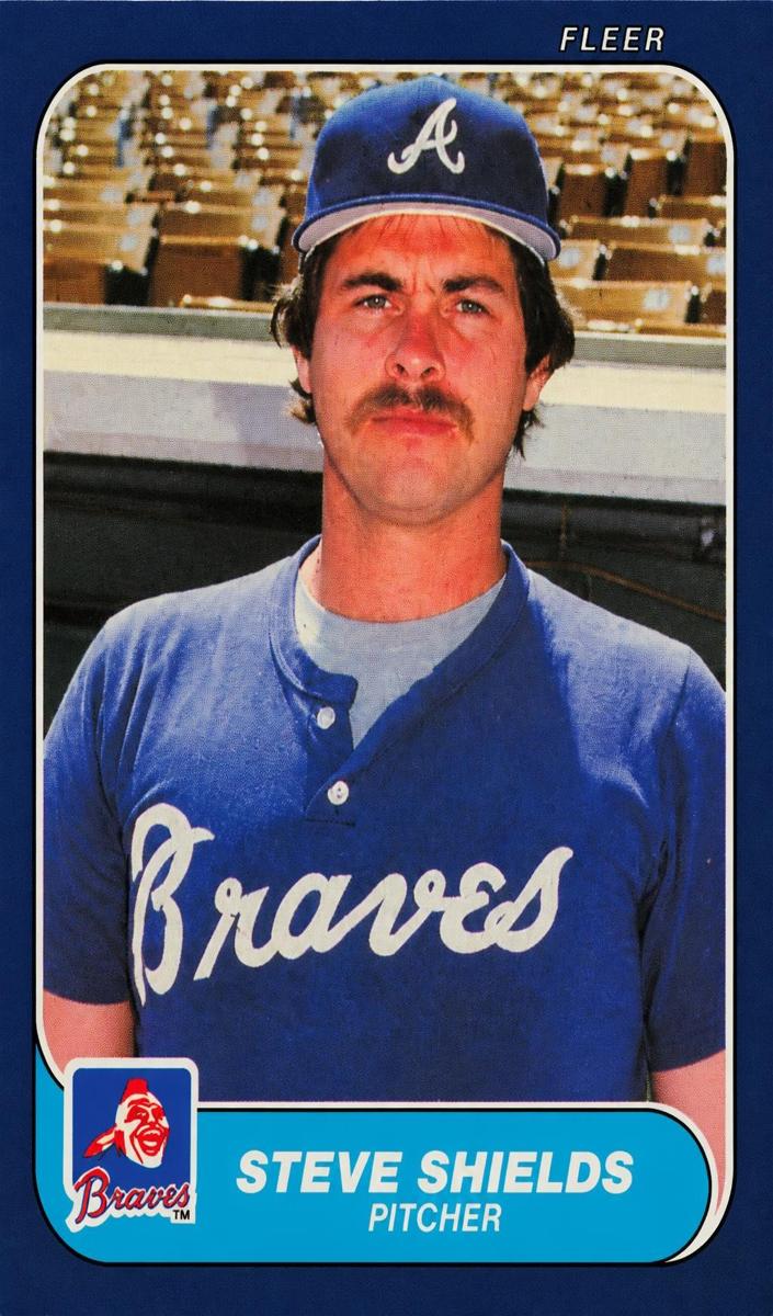 1986 Fleer Steve Shields #527 card