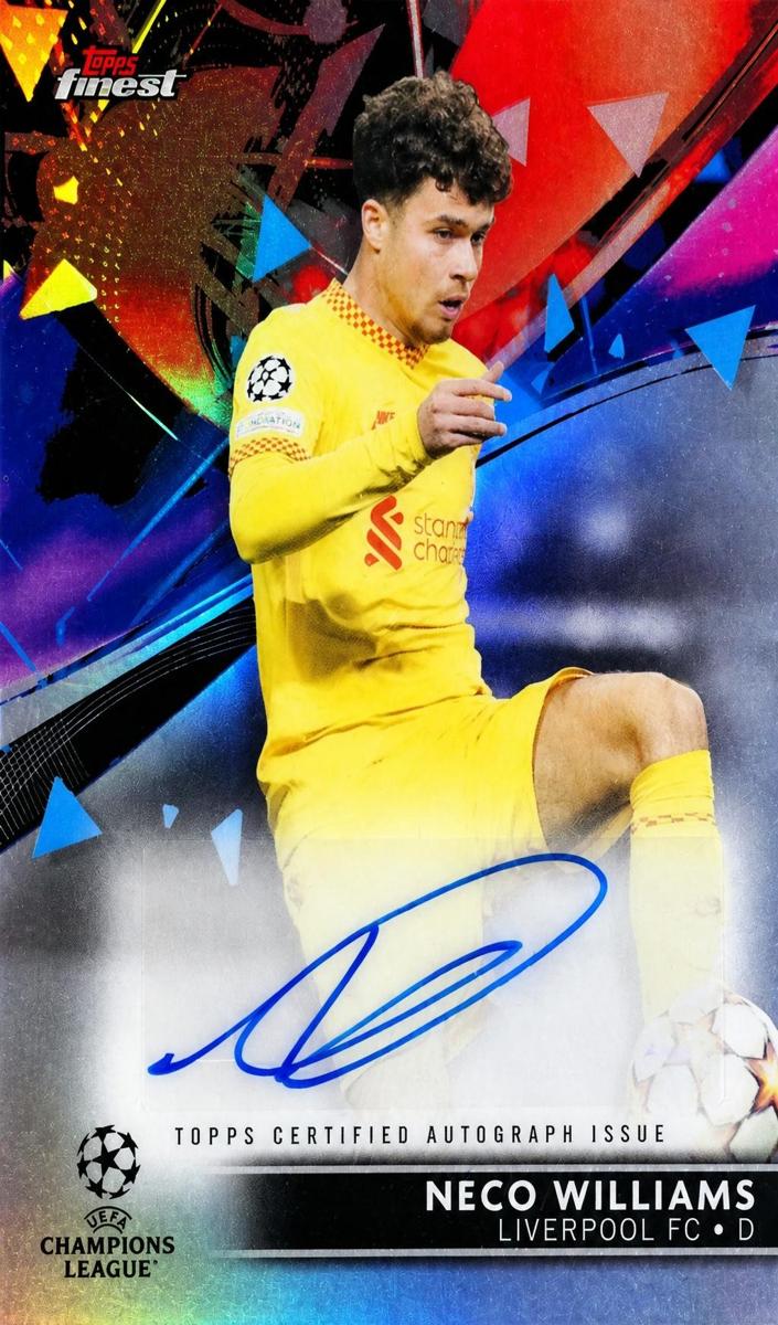 2021 Topps Finest UEFA Champions League Neco Williams #BA-NW card
