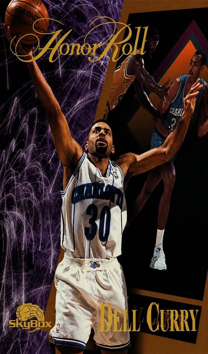 1995 Skybox Premium Dell Curry #250 card