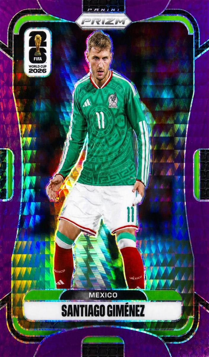 2026 Panini Prizm FIFA World Cup Santiago Gimenez [Purple Hyper] #291 card