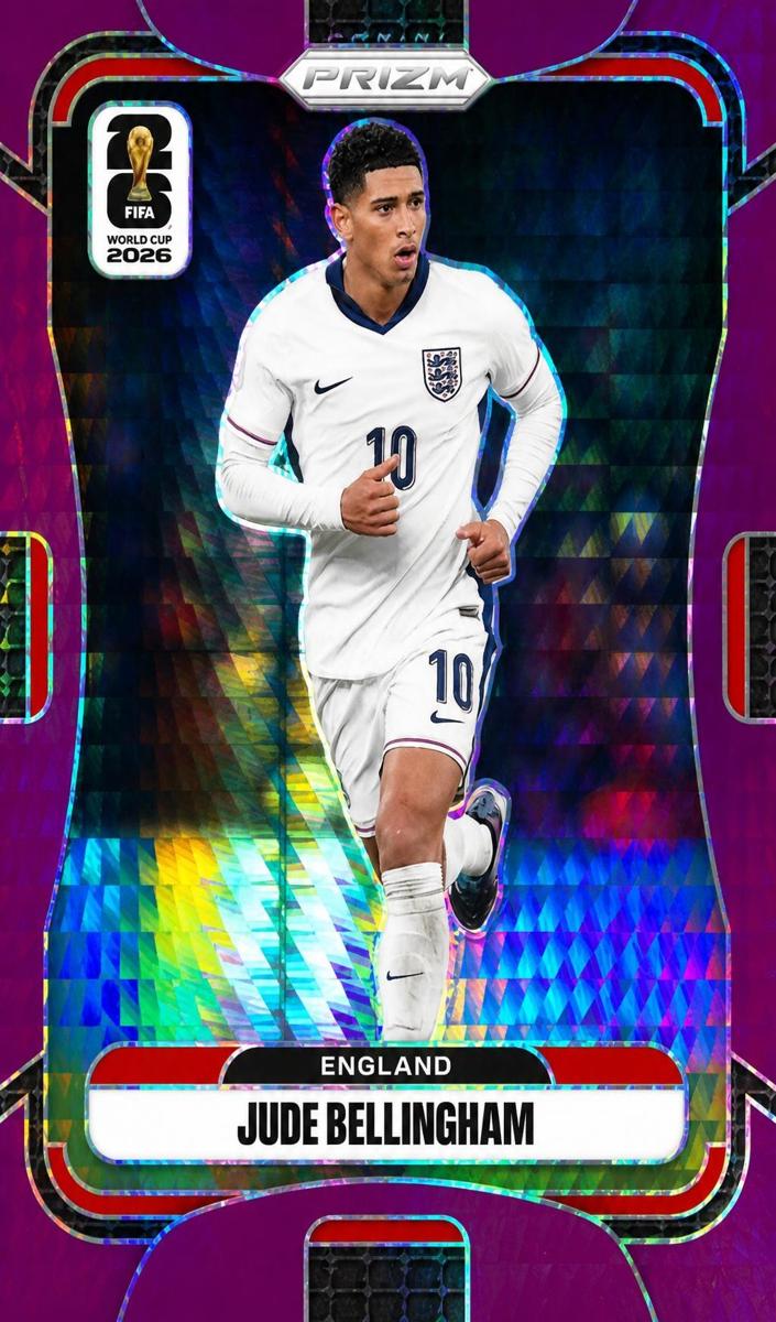 2026 Panini Prizm FIFA World Cup Jude Bellingham [Purple Hyper] #114 card