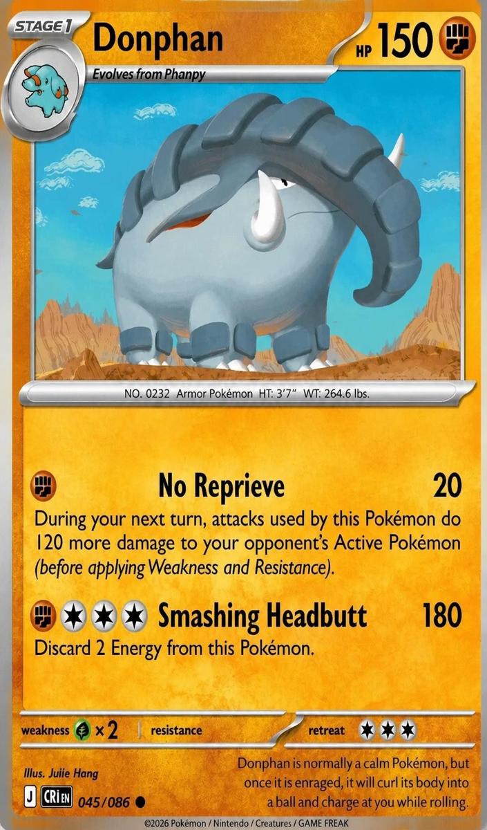Donphan 2026 Pokemon Mega Evolution Chaos Rising