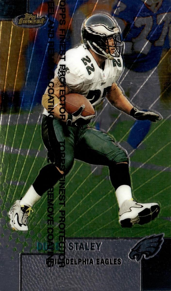 1999 Topps Finest Duce Staley #7 card