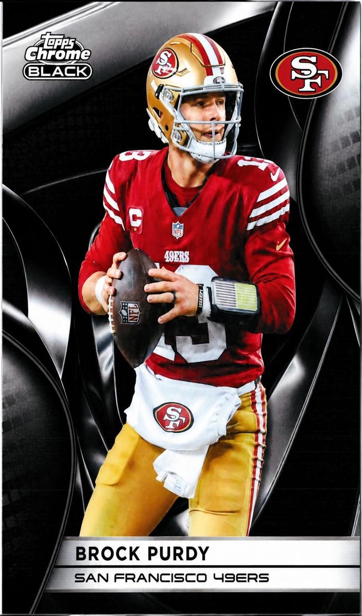 2025 Topps Chrome Black Brock Purdy #89 card