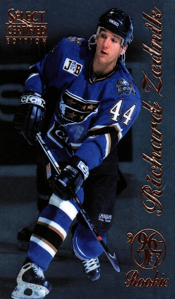 1996 Select Certified Richard Zednik [Red] #110 card