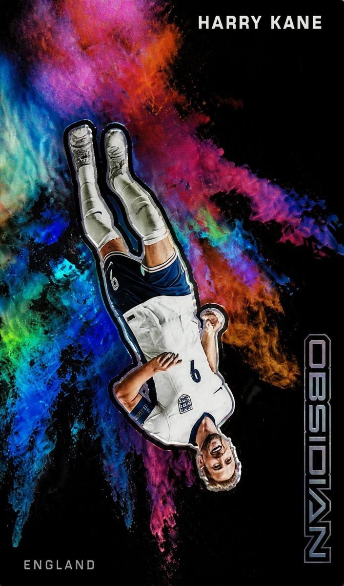 2023 Panini Obsidian Black Color Blast Harry Kane #7 card
