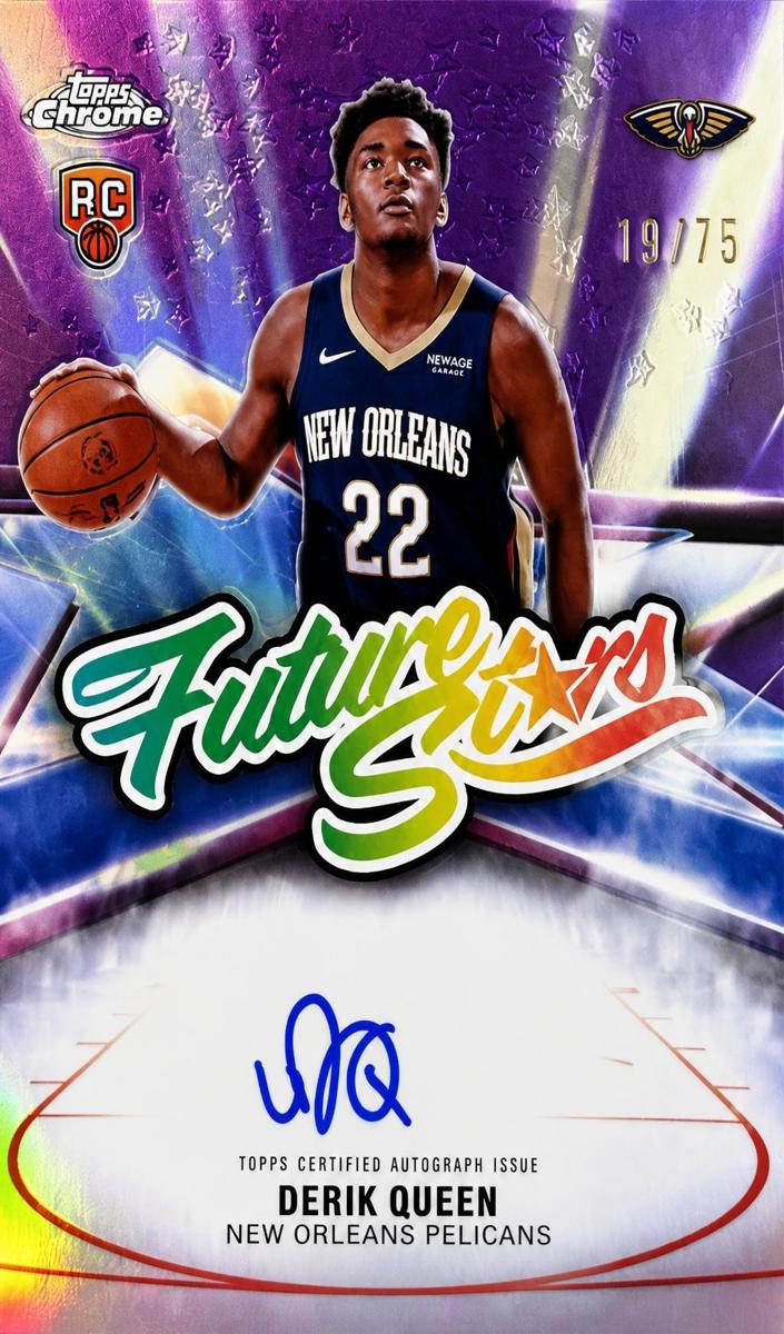 2025 Topps Chrome Future Stars Autograph Derik Queen #FS-DQ card