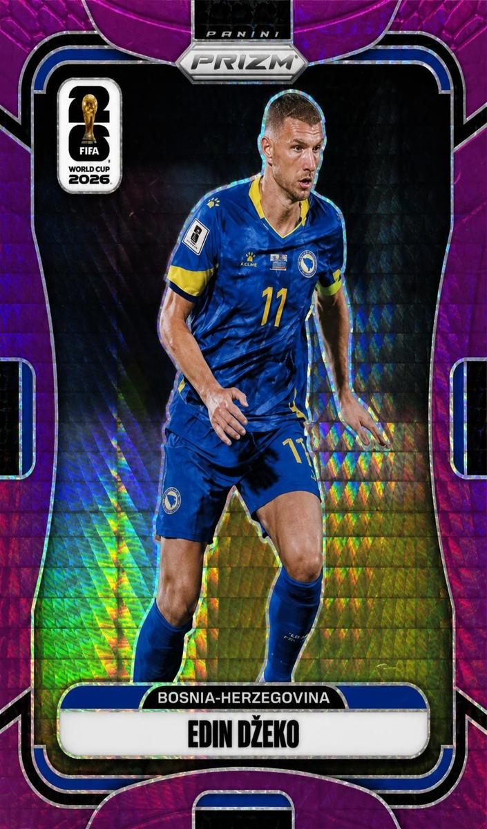2026 Panini Prizm FIFA World Cup Edin Dzeko [Purple Hyper] #469 card