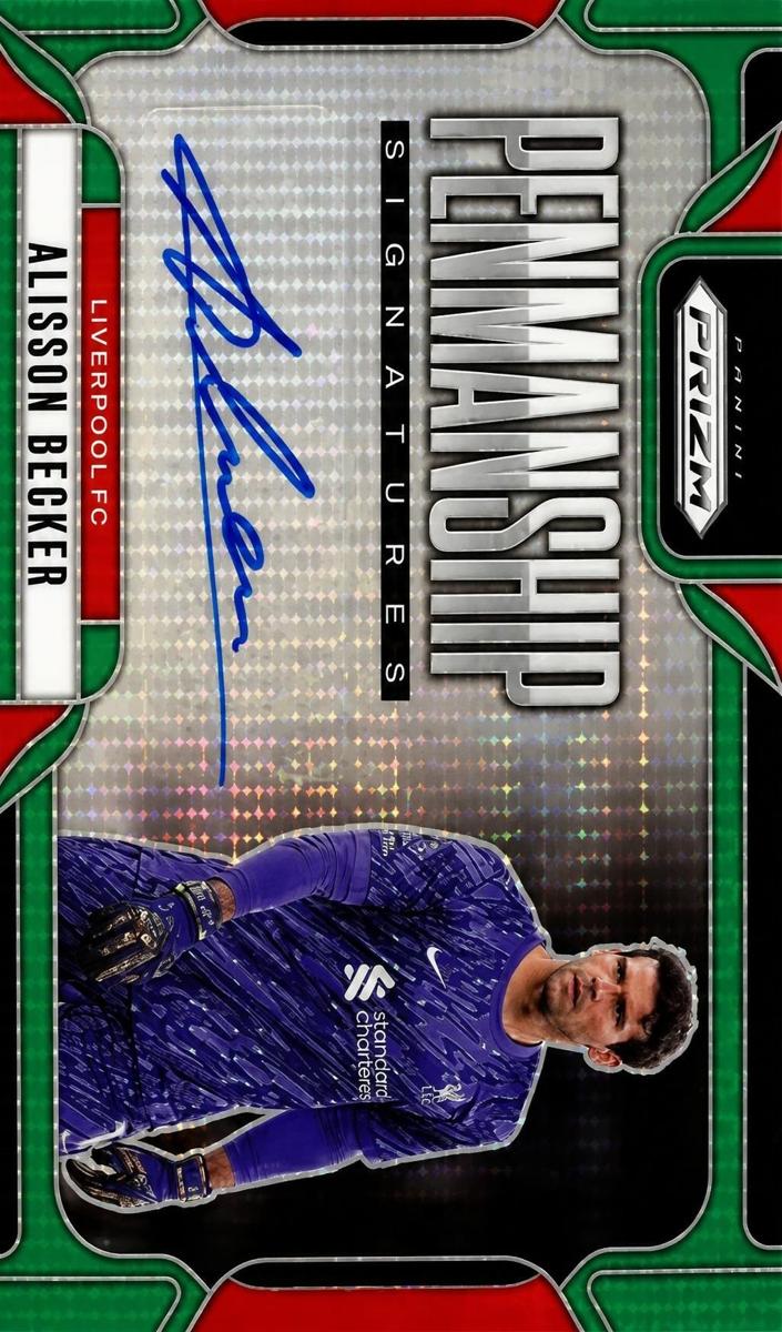 2024 Panini Prizm Premier League Alisson Becker [Green Pulsar] #P-AB card