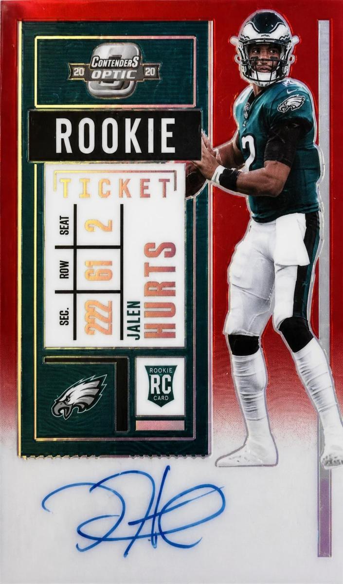 2020 Panini Contenders Optic Jalen Hurts [Red] #122 card