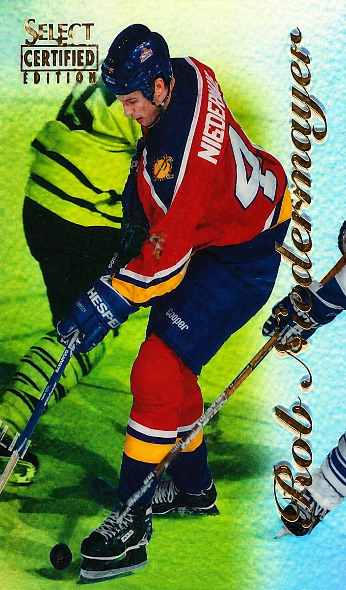 1996 Select Certified Rob Niedermayer [Red] #7 card