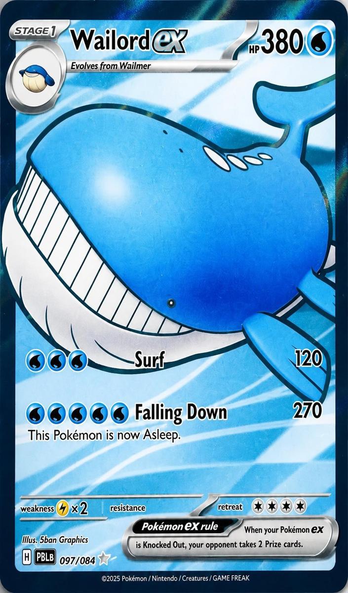 Wailord EX 2026 Pokemon Mega Evolution Pitch Black