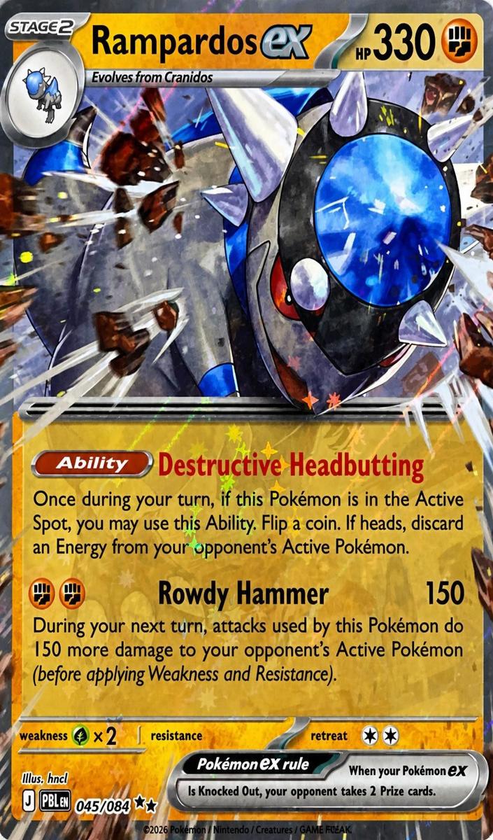 Rampardos EX 2026 Pokemon Mega Evolution Pitch Black