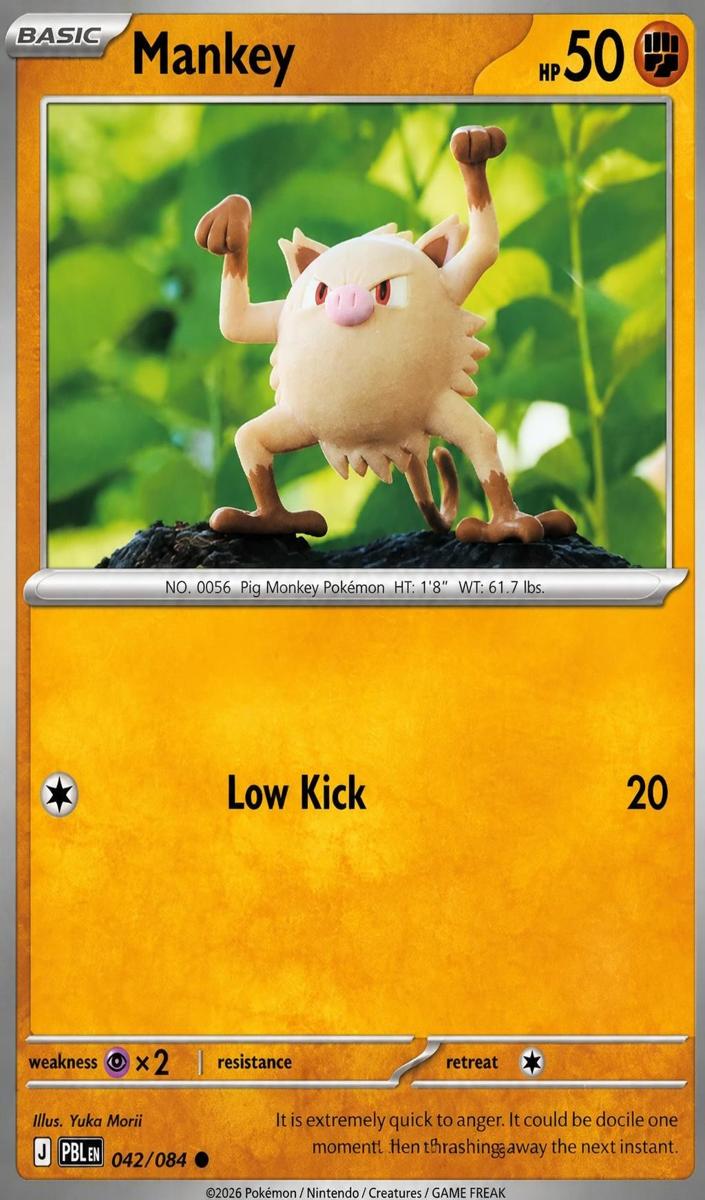 Mankey 2026 Pokemon Mega Evolution Pitch Black