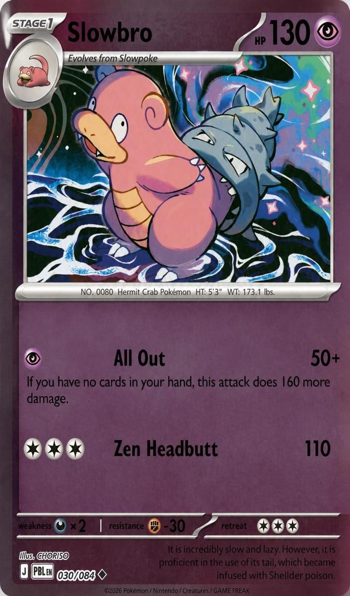 Slowbro 2026 Pokemon Mega Evolution Pitch Black Reverse Holo