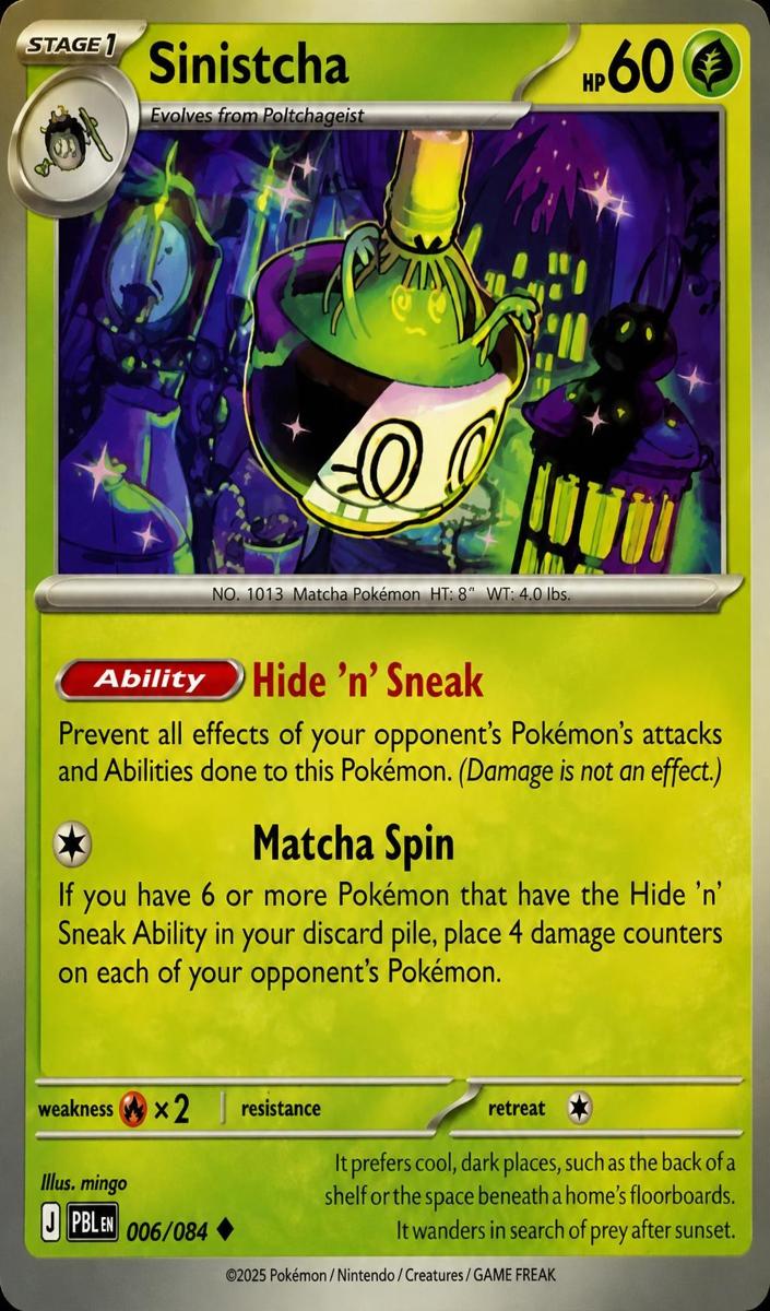Sinistcha 2026 Pokemon Mega Evolution Pitch Black