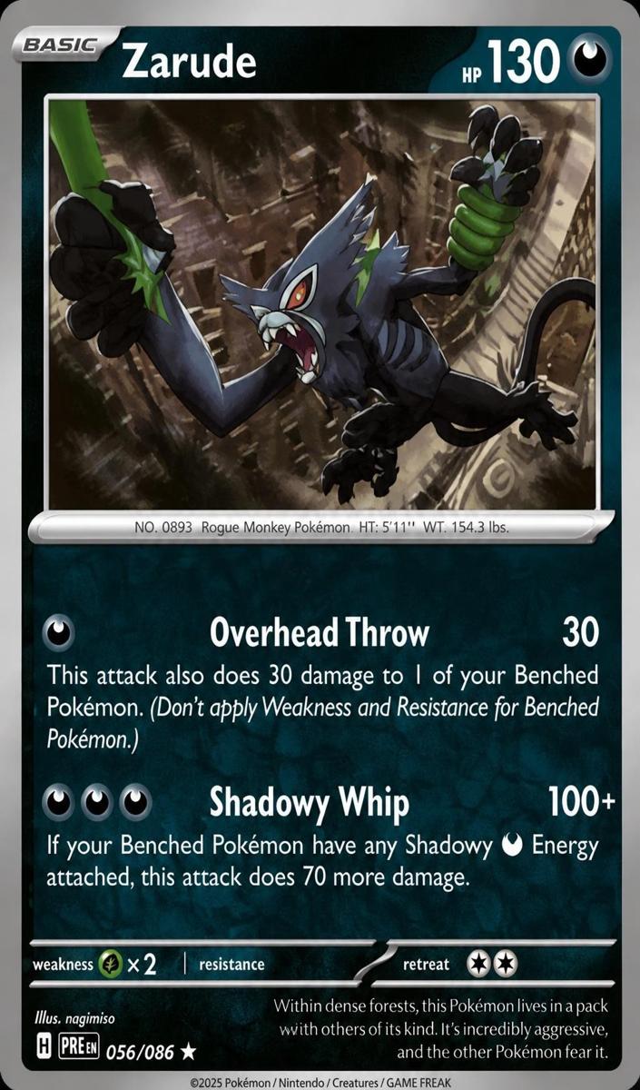 Zarude 2026 Pokemon Mega Evolution Pitch Black