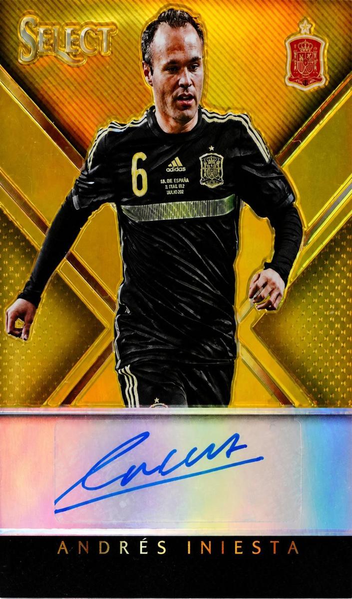 2015 Panini Select Andres Iniesta [Gold] #3 card