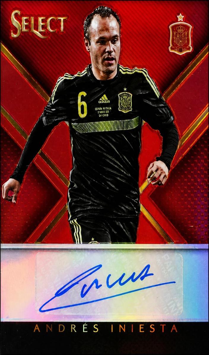 2015 Panini Select Andres Iniesta [Red] #3 card