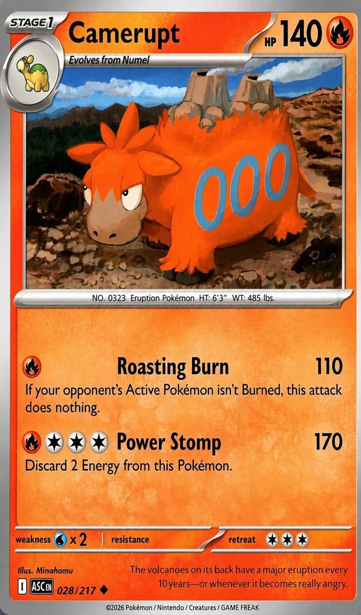 Camerupt 2026 Pokemon Mega Evolution Ascended Heroes