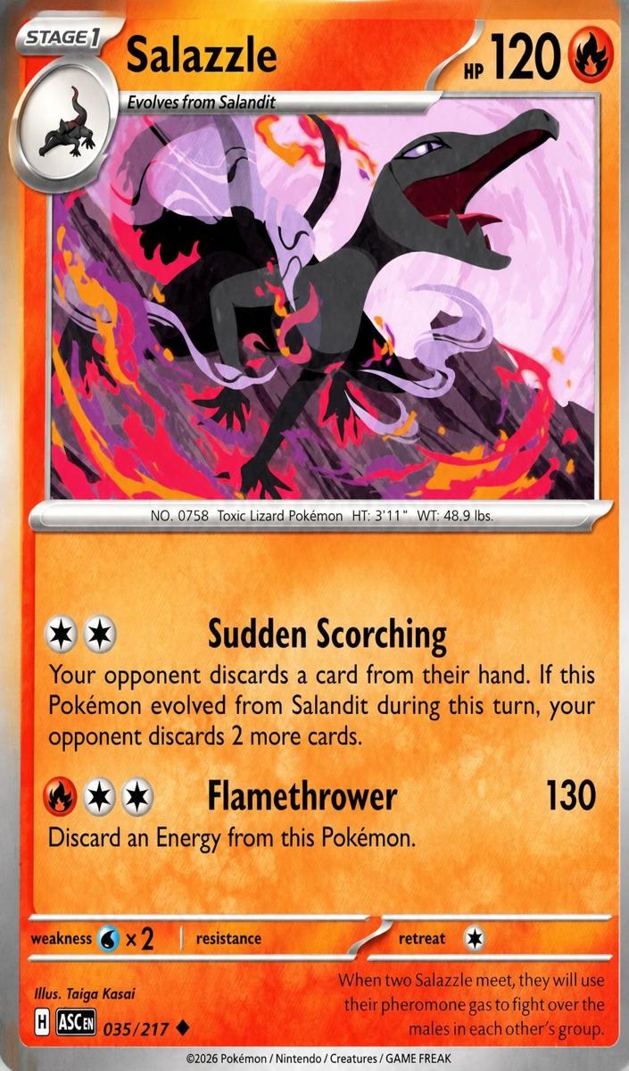 Salazzle 2026 Pokemon Mega Evolution Ascended Heroes