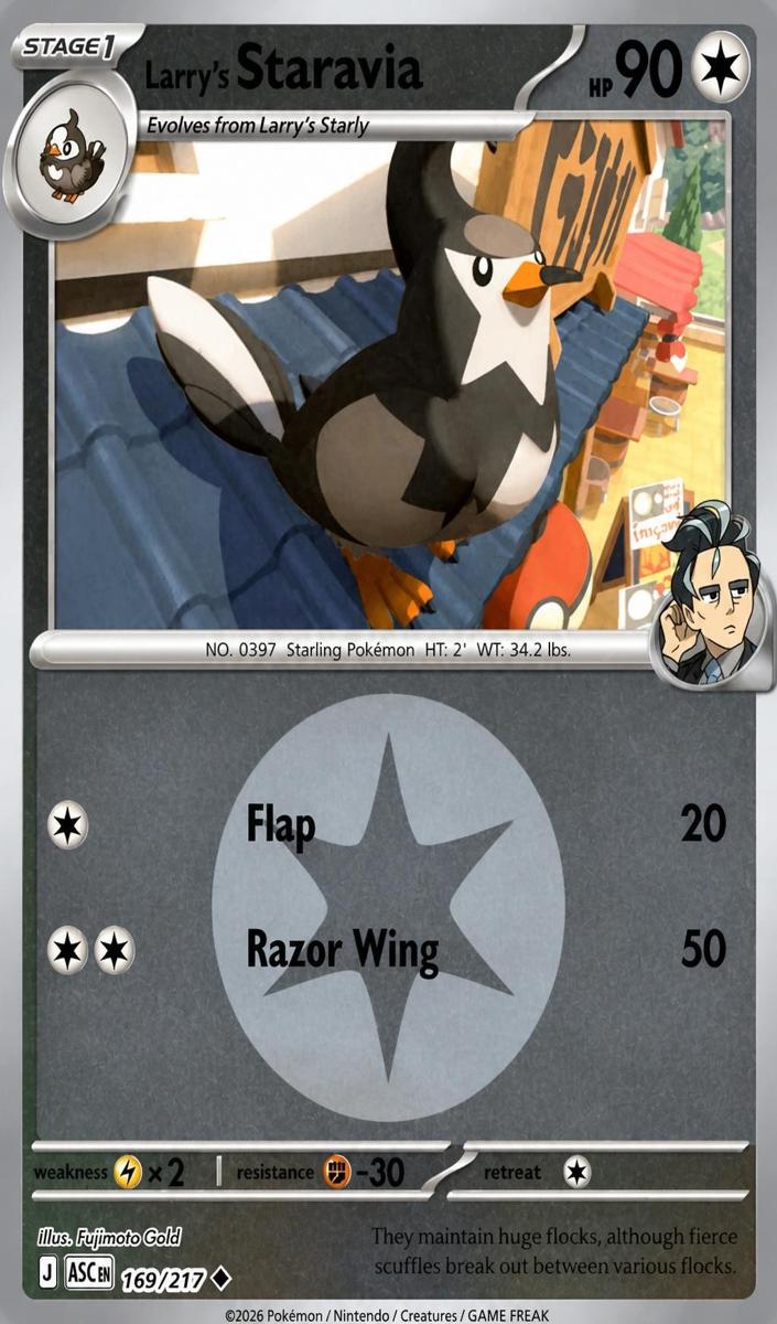 Larry's Staravia 2026 Pokemon Mega Evolution Ascended Heroes