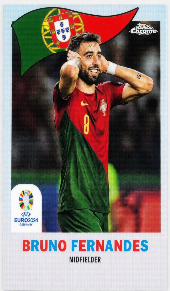 2024 Topps Chrome UEFA Euro Bruno Fernandes #TC-3 card