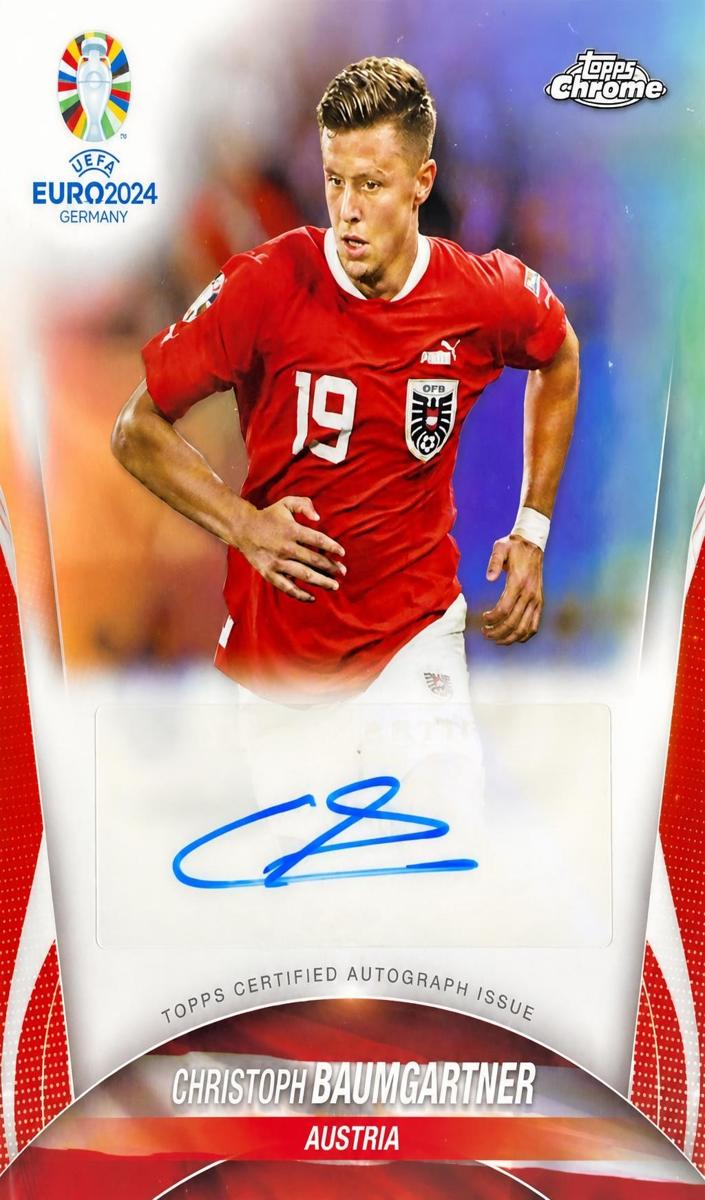 2024 Topps Chrome UEFA Euro Christoph Baumgartner #CA-CB card