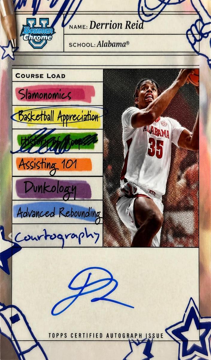 2024 Bowman Chrome University Derrion Reid #CLA-DR card