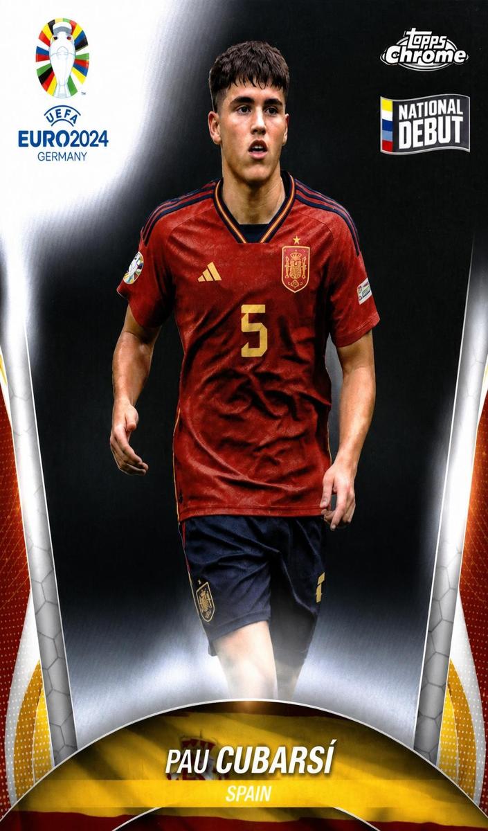 2024 Topps Chrome UEFA Euro Pau Cubarsi #33 card