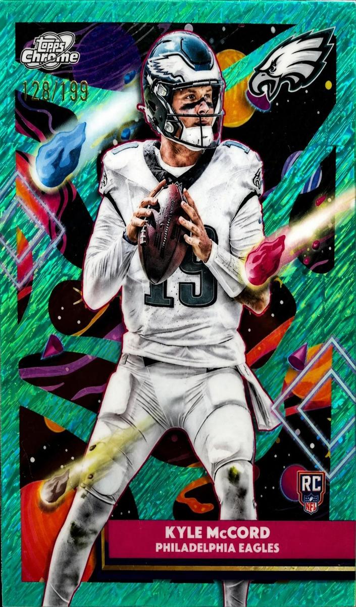 2025 Topps Cosmic Chrome Kyle McCord [White Hole Refractor] #182 card