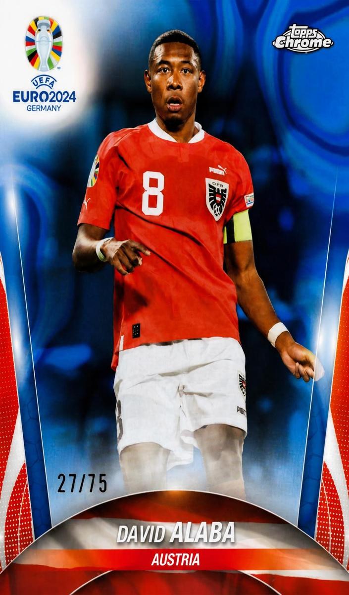 2024 Topps Chrome UEFA Euro David Alaba #52 card