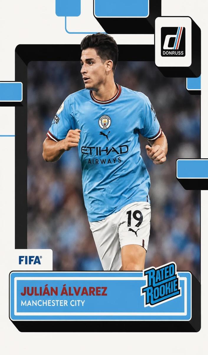 2022 Panini Donruss Julian Alvarez [Red] #198 card