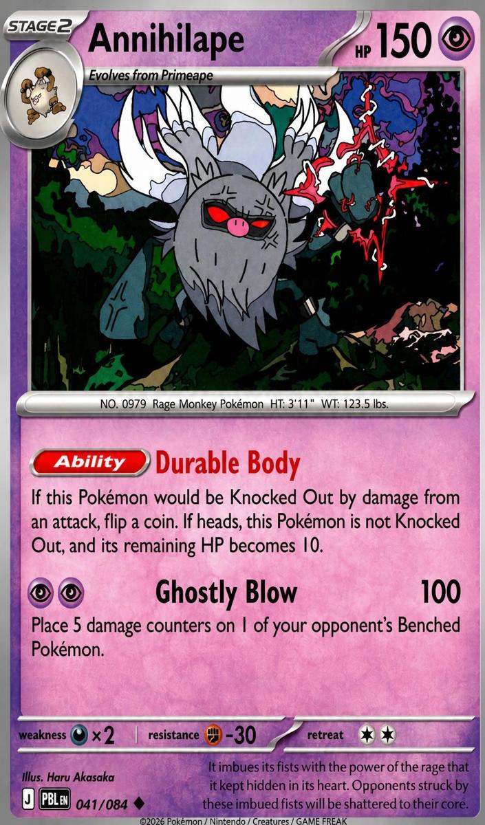 Annihilape 2026 Pokemon Mega Evolution Pitch Black