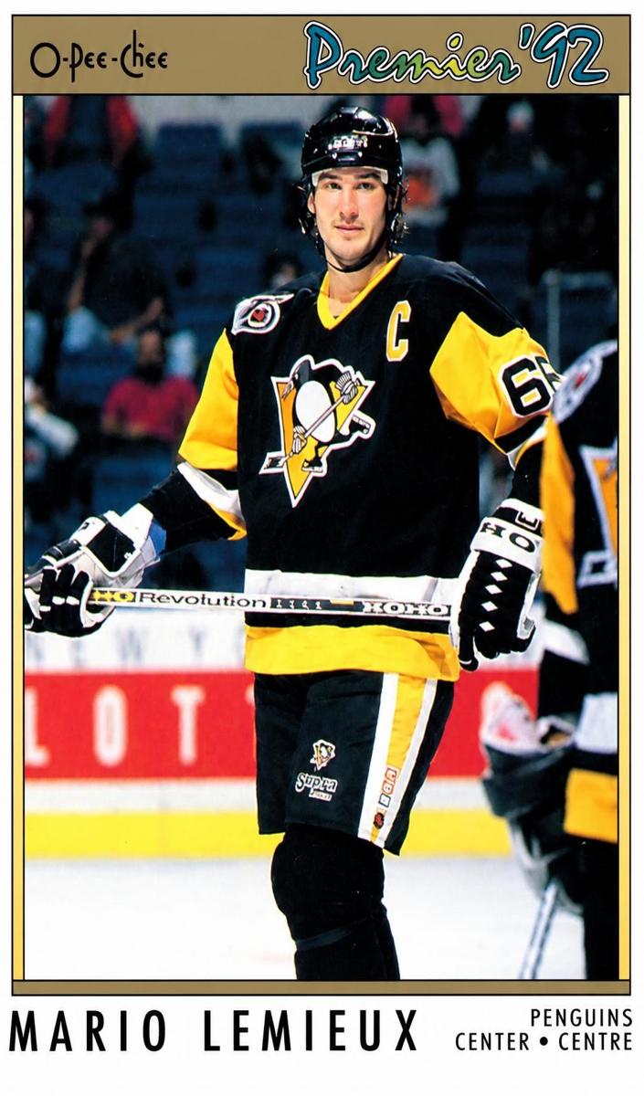 1992 O-Pee-Chee Premier Mario Lemieux #114 card