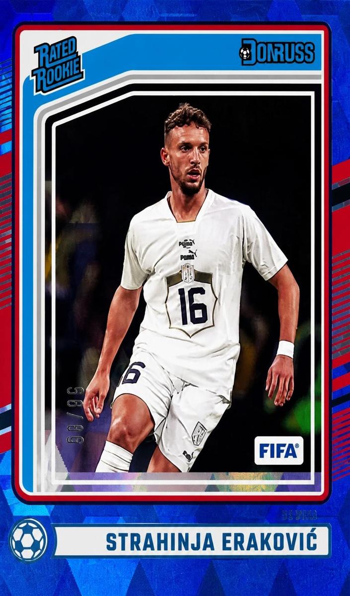 2024 Panini Donruss Strahinja Erakovic [Blue Cubic] #192 card